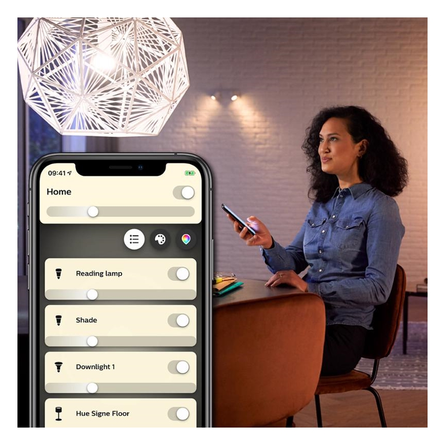 LED Stmívatelná žárovka Philips Hue WHITE FILAMENT ST64 E27/7W/230V 2100K
