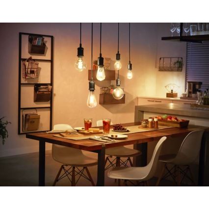 LED Stmívatelná žárovka Philips Hue WHITE FILAMENT ST64 E27/7W/230V 2100K