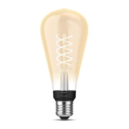 LED Stmívatelná žárovka Philips Hue WHITE FILAMENT ST72 E27/7W/230V 2100K