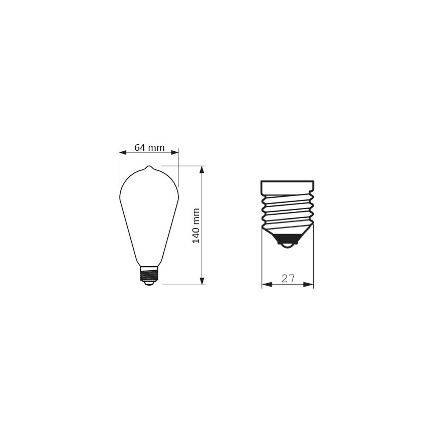 LED Stmívatelná žárovka Philips ST64 E27/8,5W/230V 2200-2700K
