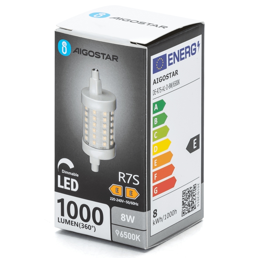 LED Stmívatelná žárovka R7s/8W/230V 6500K - Aigostar
