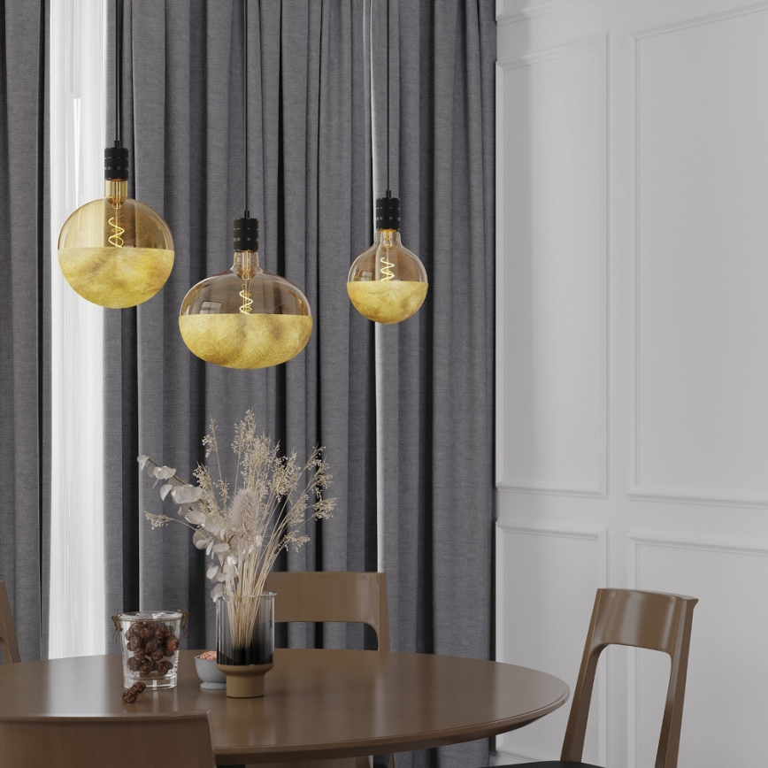 LED Stmívatelná žárovka s vrchlíkem FILAMENT E27/4W/230V 1800K zlatá CRI 90