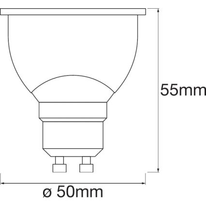 LED Stmívatelná žárovka SMART+ GU10/5W/230V 2700K Wi-Fi - Ledvance