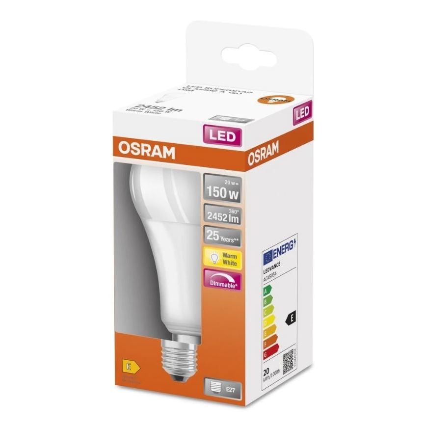 LED Stmívatelná žárovka SUPERSTAR E27/20W/230V 2700K - Osram
