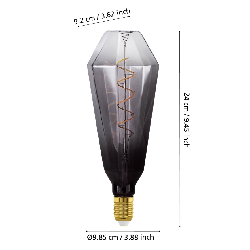 LED Stmívatelná žárovka VINTAGE E27/4W/230V 1800K kouřová - Eglo 110238
