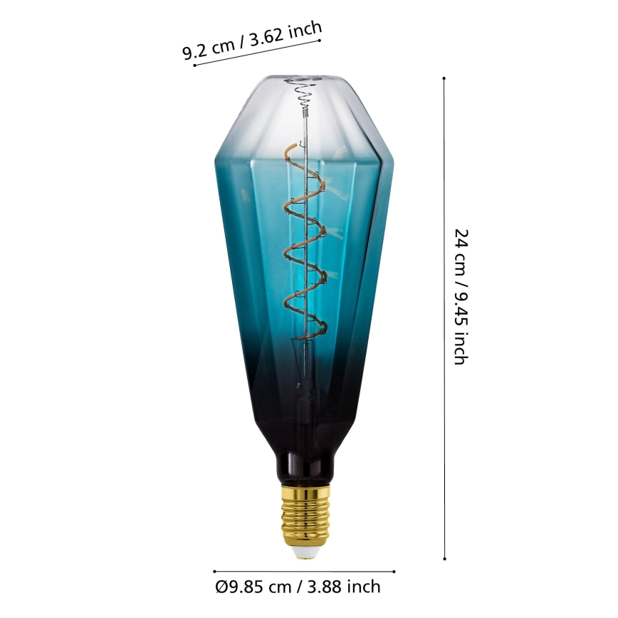LED Stmívatelná žárovka VINTAGE E27/4W/230V 2000K modrá - Eglo 110235