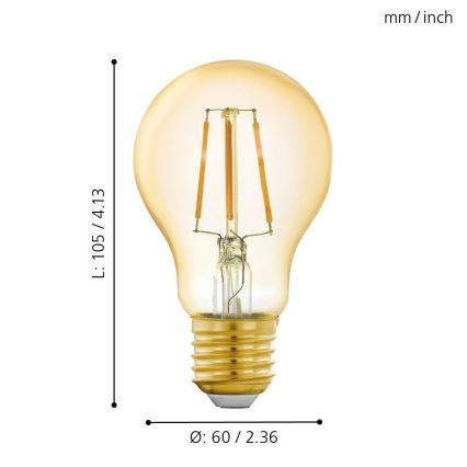 LED Stmívatelná žárovka E27/5,5W/230V 2200K - Eglo