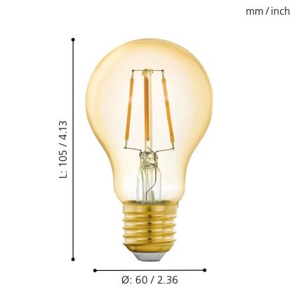 LED Stmívatelná žárovka VINTAGE E27/5,5W/230V 2200K - Eglo 11864