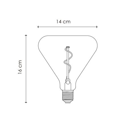 LED Stmívatelná žárovka VINTAGE EDISON E27/3W/230V 1800K