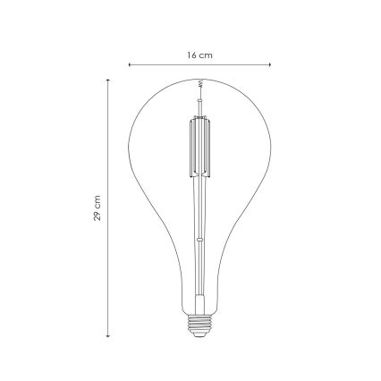 LED Stmívatelná žárovka VINTAGE EDISON E27/4W/230V 3000K