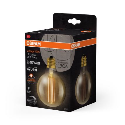 LED Stmívatelná žárovka VINTAGE FILAMENT E27/5,8W/230V 2200K - Osram