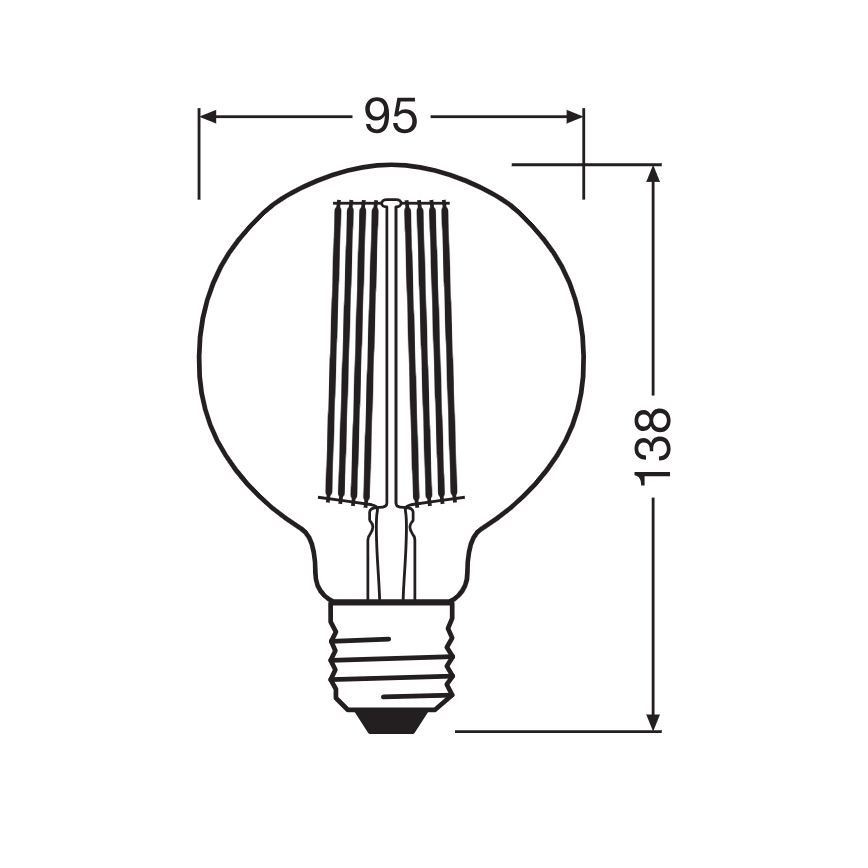 LED Stmívatelná žárovka VINTAGE FILAMENT E27/5,8W/230V 2200K - Osram