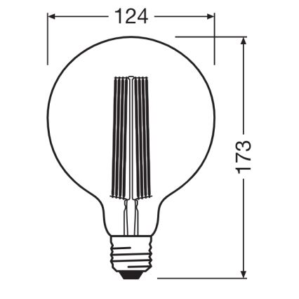 LED Stmívatelná žárovka VINTAGE FILAMENT E27/5,8W/230V 2200K - Osram