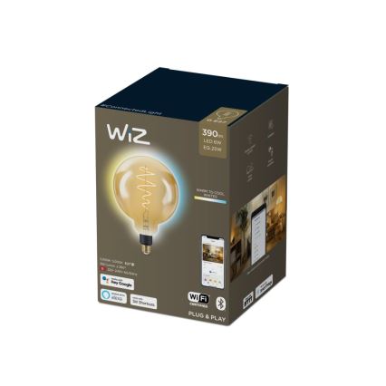 LED Stmívatelná žárovka VINTAGE FILAMENT G200 E27/6W/230V 2000-5000K CRI 90 Wi-Fi - WiZ