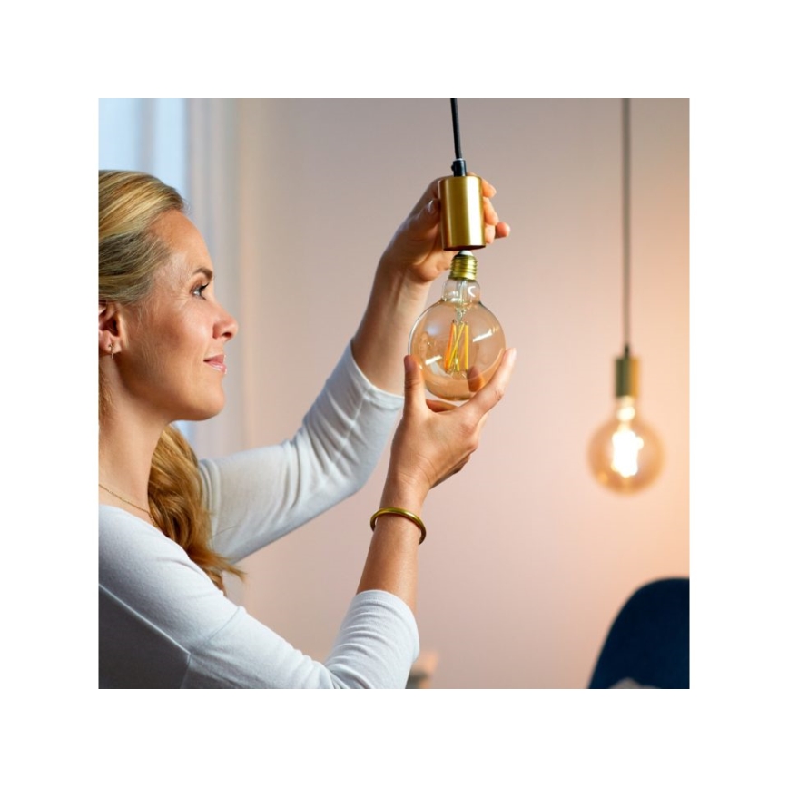 LED Stmívatelná žárovka VINTAGE FILAMENT G95 E27/6,7W/230V 2000-5000K CRI 90 Wi-Fi - WiZ