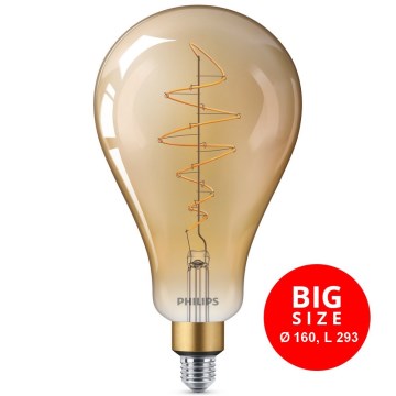 LED Stmívatelná žárovka VINTAGE Philips A160 E27/6,5W/230V 2000K