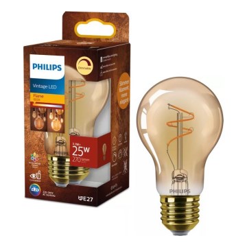 LED Stmívatelná žárovka VINTAGE Philips A60 E27/3,1W/230V 1800K