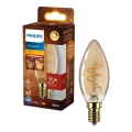 LED Stmívatelná žárovka VINTAGE Philips B35 E14/3,1W/230V 2200K CRI 90