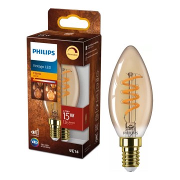 LED Stmívatelná žárovka VINTAGE Philips E14/2,5W/230V 1800K
