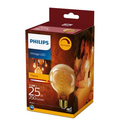 LED Stmívatelná žárovka VINTAGE Philips G93 E27/4W/230V 1800K