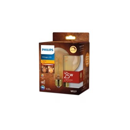 LED Stmívatelná žárovka VINTAGE Philips G95 E27/3,1W/230V 1800K