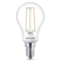 LED Stmívatelná žárovka VINTAGE Philips P45 E14/2,7W/230V 2700K