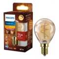 LED Stmívatelná žárovka VINTAGE Philips P45 E14/3,1W/230V 2200K