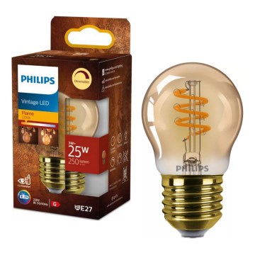 LED Stmívatelná žárovka VINTAGE Philips P45 E27/3W/230V 2200K