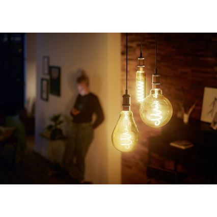 LED Stmívatelná žárovka VINTAGE Philips T65 E27/6,5W/230V 2000K