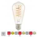 LED Stmívatelná žárovka VINTAGE ST64 E27/4W/230V 2200K - STEPDIMMING - Eglo 12522