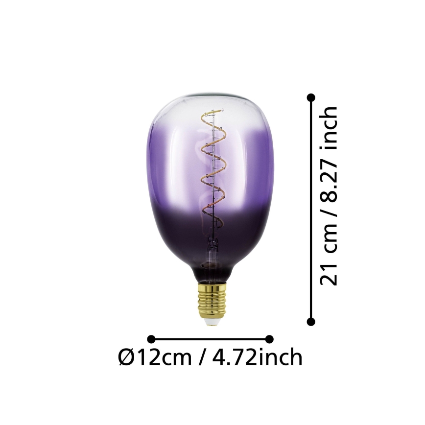 LED Stmívatelná žárovka VINTAGE T120 E27/4W/230V 1800K fialová - Eglo 110226