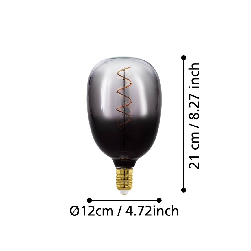 LED Stmívatelná žárovka VINTAGE T120 E27/4W/230V 1800K kouřová - Eglo 110227