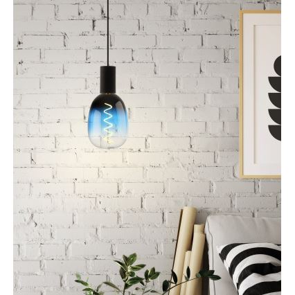 LED Stmívatelná žárovka VINTAGE T120 E27/4W/230V 2000K modrá - Eglo 110224