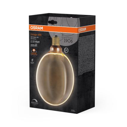 LED Stmívatelná žrovka VINTAGE E27/4W/230V 1800K zlatá - Osram