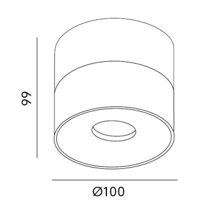 LED Stmívatelné bodové svítidlo LAHTI LED/13,5W/230V 3000K CRI 90 černá