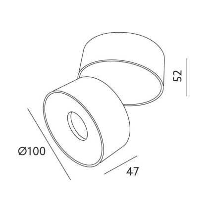 LED Stmívatelné bodové svítidlo LAHTI LED/13,5W/230V 3000K CRI 90 černá