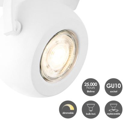 LED Stmívatelné bodové svítidlo NOP 1xGU10/5,8W/230V bílá