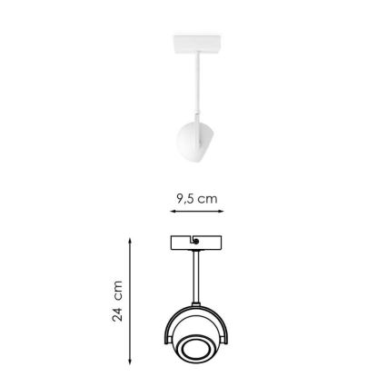 LED Stmívatelné bodové svítidlo NOP 1xGU10/5,8W/230V bílá