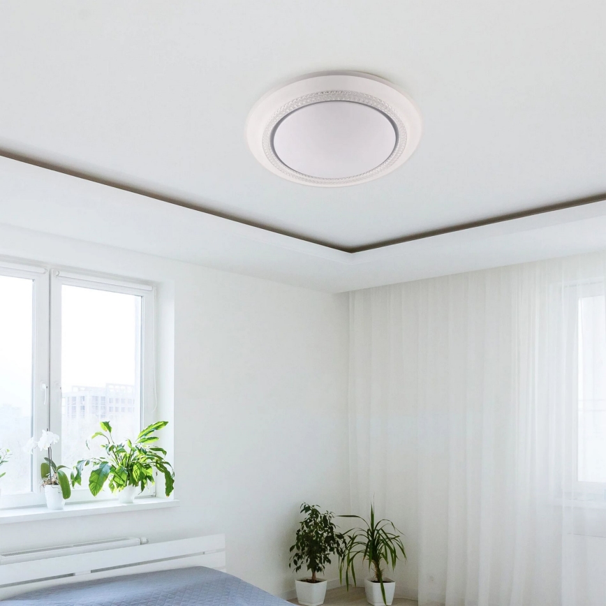 LED Stmívatelné koupelnové stropní svítidlo ADELA LED/72W/230V pr. 48 cm 3000-6000K IP44 + dálkové ovládání