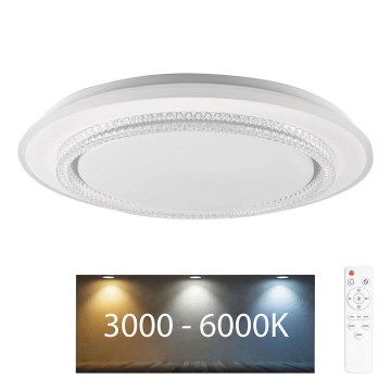 LED Stmívatelné koupelnové stropní svítidlo ADELA LED/72W/230V pr. 48 cm 3000-6000K IP44 + dálkové ovládání