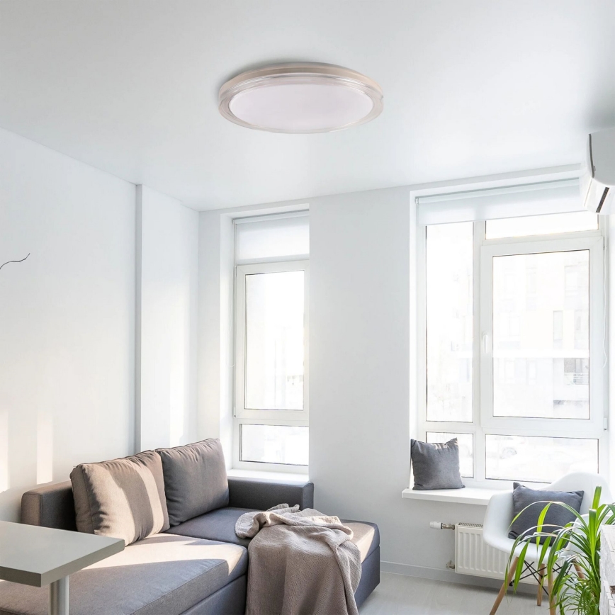 LED Stmívatelné koupelnové stropní svítidlo CASSANDRA LED/72W/230V pr. 49 cm 3000-6000K IP44 + dálkové ovládání