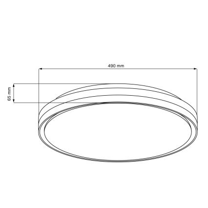 LED Stmívatelné koupelnové stropní svítidlo CASSANDRA LED/72W/230V pr. 49 cm 3000-6000K IP44 + dálkové ovládání