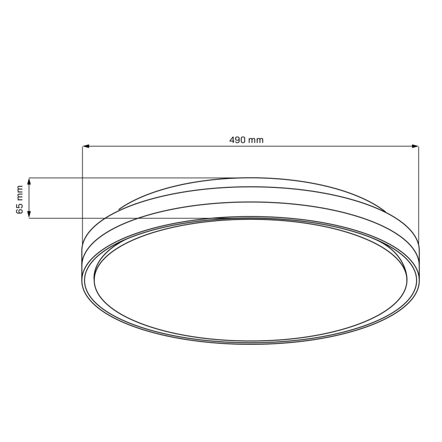 LED Stmívatelné koupelnové stropní svítidlo CASSANDRA LED/72W/230V pr. 49 cm 3000-6000K IP44 + dálkové ovládání