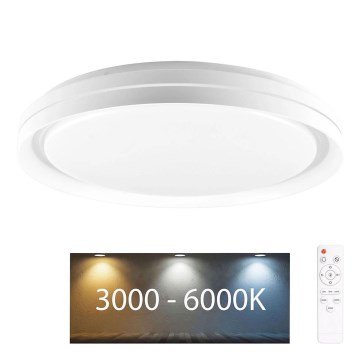 LED Stmívatelné koupelnové stropní svítidlo ELIZA LED/72W/230V pr. 48,5 cm 3000-6000K IP44 + dálkové ovládání