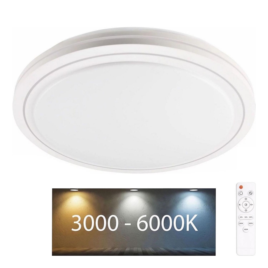 LED Stmívatelné koupelnové stropní svítidlo MARIAN LED/72W/230V pr. 48 cm 3000-6000K IP44 + dálkové ovládání