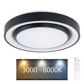 LED Stmívatelné koupelnové stropní svítidlo ZYGMUNT LED/48W/230V pr. 38,5 cm 3000-6000K IP44 + dálkové ovládání