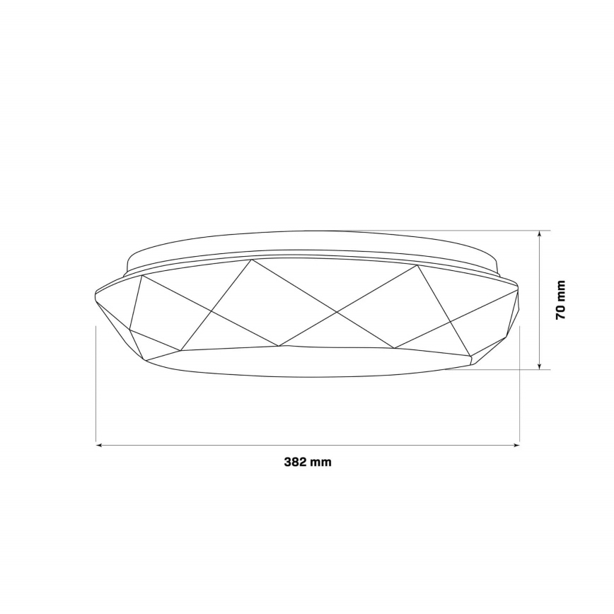 LED Stmívatelné koupelnové svítidlo GALAXY LED/48W/230V pr. 38 cm 3000-6000K IP44 + dálkové ovládání