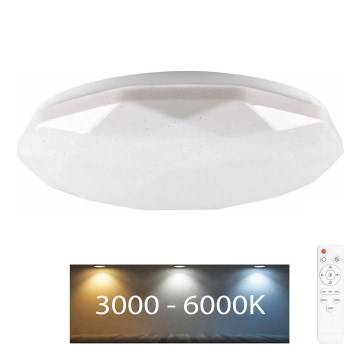 LED Stmívatelné koupelnové svítidlo GALAXY LED/48W/230V pr. 38 cm 3000-6000K IP44 + dálkové ovládání