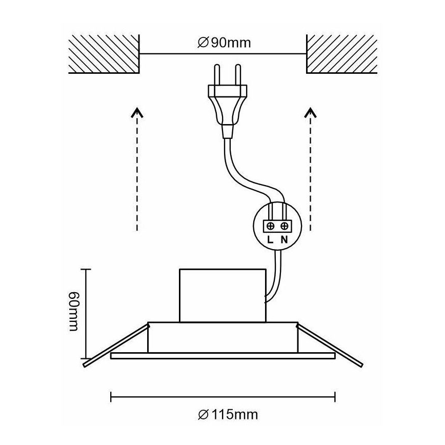 LED Stmívatelné koupelnové svítidlo LED/10W/230V 3000K-6500K Wi-Fi Tuya IP44