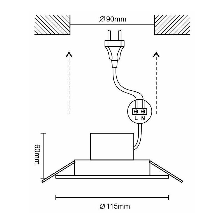 LED Stmívatelné koupelnové svítidlo LED/10W/230V 3000K-6500K Wi-Fi Tuya IP44